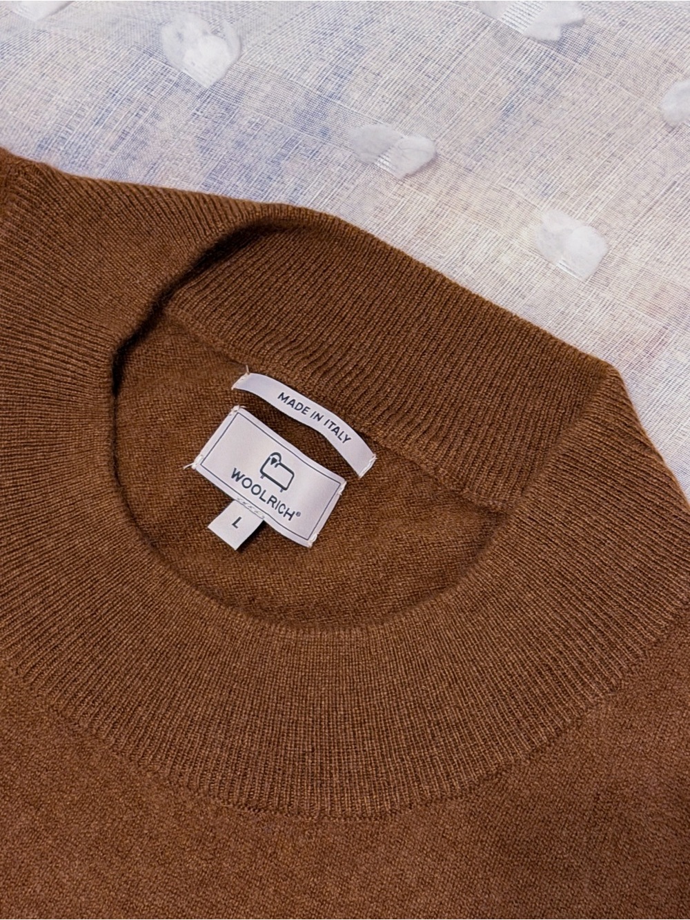 New! Woolrich 100% Wool Chestnut Brown Soft Sweater